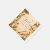 Magical Spellbook Wizard Baby Shower Serviette (Ecke)