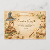 Magical Spellbook Wizard Diapper Raffle Begleitkarte (Vorderseite)