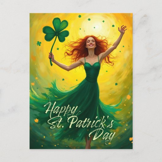 Magical St. Patrick's Day Feiertagspostkarte (Vorderseite)