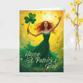 Magical St. Patrick's Day Karte (Gelbe Blume)
