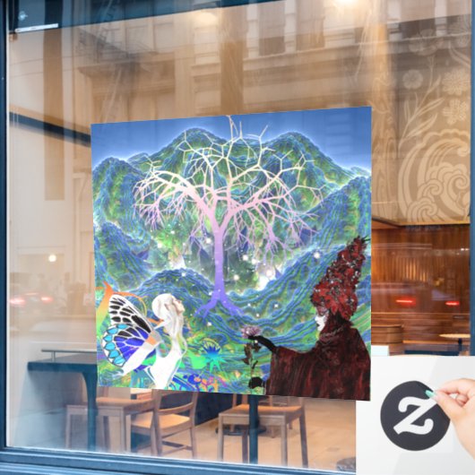 Magical Star Tree Fensteraufkleber (Café-Fenster)