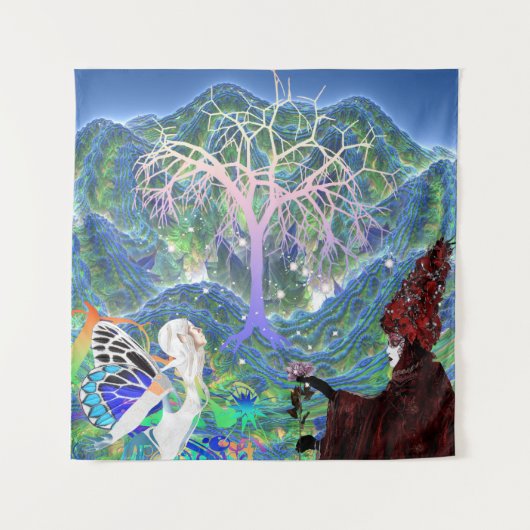 Magical Star Tree Wandteppich (Vorderseite)
