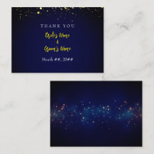 Magical Starry Night Wedding Dankeschön Card