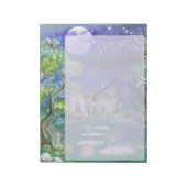 Magical Stars Moon Hütte Night Sky Schreiben Notizblock (Rotiert)