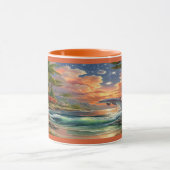 Magical Sunset Dolphin Tropical Ocean Mug Tasse (Zentrum)