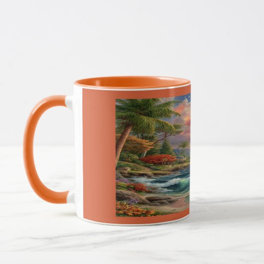 Magical Sunset Dolphin Tropical Ocean Mug Tasse (Links)