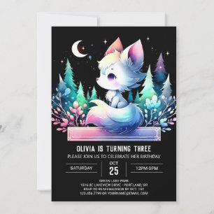 Magical Sweet Wolf Birthday Einladung