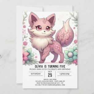 Magical Sweet Wolf Digital Geburtstag Einladung