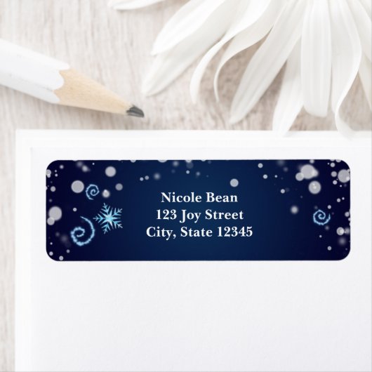 Magical Swirl Winter Wonderland Address Labels (Insitu)