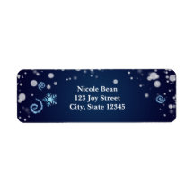 Magical Swirl Winter Wonderland Address Labels