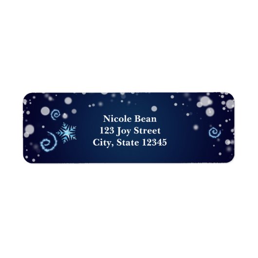 Magical Swirl Winter Wonderland Address Labels (Vorne)