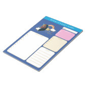 Magical the Unicorn Rainbow & Clouds Design Notizblock (angewinkelt)