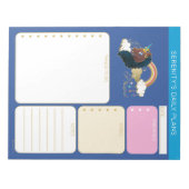 Magical the Unicorn Rainbow & Clouds Design Notizblock (Vorderseite)