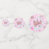 Magical Tie Dye Unicorn Coquette Bow Birthday  Konfetti (Vorderseiten)