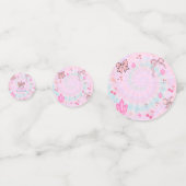 Magical Tie Dye Unicorn Coquette Bow Birthday  Konfetti (Rückseiten)