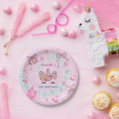 Magical Tie Dye Unicorn Coquette Bow Birthday  Pappteller (Party)