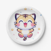 Magical Tiger Baby Dusche Pappteller (Vorderseite)