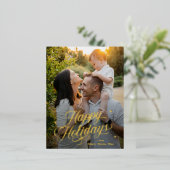 Magical Time Happy Holidays Foil Holiday Postkarte (Stehend vorne)