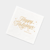 Magical Time Happy Holidays Foil Napkins Servietten Mit Folie (Links)