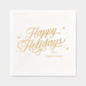 Magical Time Happy Holidays Foil Napkins Servietten Mit Folie (Vorderseite)