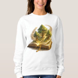 Magical Tree Buch T-Shirt Überfluss, Lesen Sweatshirt