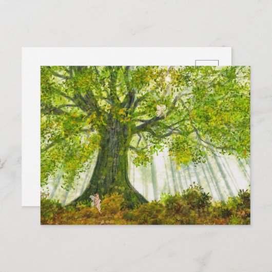 Magical Tree Fantasy Fairy Forest Postkarte (Vorne/Hinten)