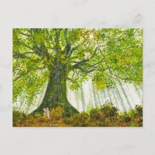 Magical Tree Fantasy Fairy Forest Postkarte (Vorderseite)