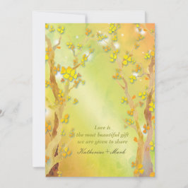 Magical Tree Gate Indie Outdoor Wedding Einladung