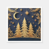 Magical Tree Scene – Yuletide Glimmers Serviette (Vorderseite)