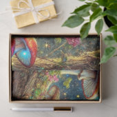 Magical Treetop Tales Alice and Cat Decoupage Seidenpapier (Geschenk)