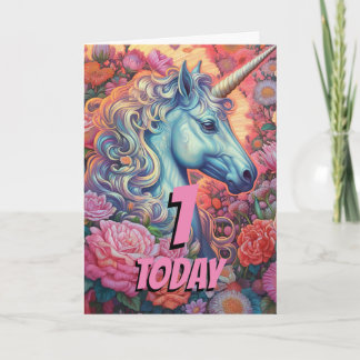 Magical Unicorn 1. Geburtstag Karte