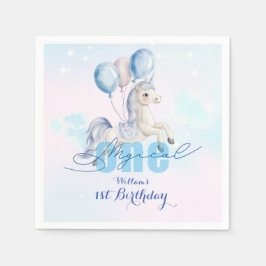 Magical Unicorn 1st Birthday Serviette