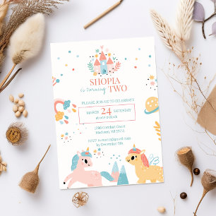 Magical Unicorn 2. Geburtstag Einladung