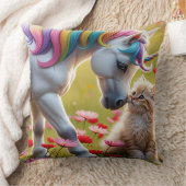 Magical Unicorn and Kitten Best Friends Kissen (Decke)