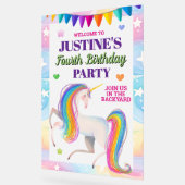 Magical Unicorn Any Age Birthday Party Acrylschild (Winkel)