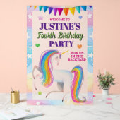 Magical Unicorn Any Age Birthday Party Acrylschild (Hochzeit)