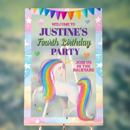 Magical Unicorn Any Age Birthday Party Acrylschild