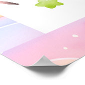 Magical Unicorn Any Age Birthday Party Poster (Ecke)