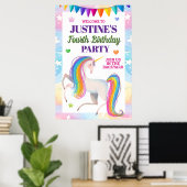 Magical Unicorn Any Age Birthday Party Poster (Heimbüro)