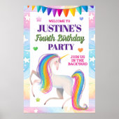 Magical Unicorn Any Age Birthday Party Poster (Vorne)