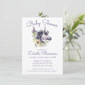 Magical Unicorn Baby Dusche | Moderne Wasserfarbe Einladung (Stehend Vorderseite)