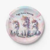Magical Unicorn Baby Shower Paper Teller (Vorderseite)