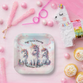 Magical Unicorn Baby Shower Square Teller (Party)