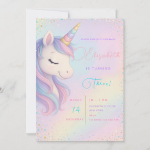 Magical Unicorn Birthday Bash Einladung