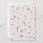 Magical Unicorn Birthday Einladung (Rückseite)