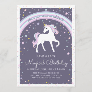 Magical Unicorn Birthday Einladung