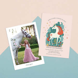 Magical Unicorn Birthday Einladung
