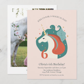Magical Unicorn Birthday Einladung
