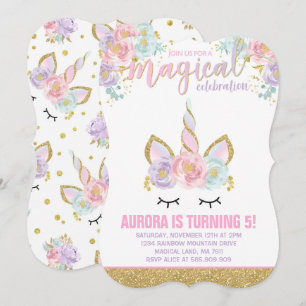 Magical Unicorn Birthday Einladung Unicorn Party