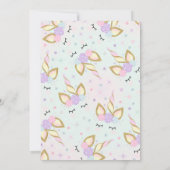 Magical Unicorn Birthday Einladung Unicorn Party (Rückseite)